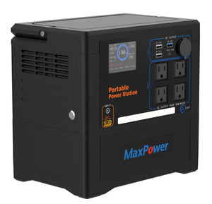 MaxPower ポータブル電源　最新モデル　MP1300　AC出力1300W　電池容量1160Wh 充電定格300W　充電時間3.8時間